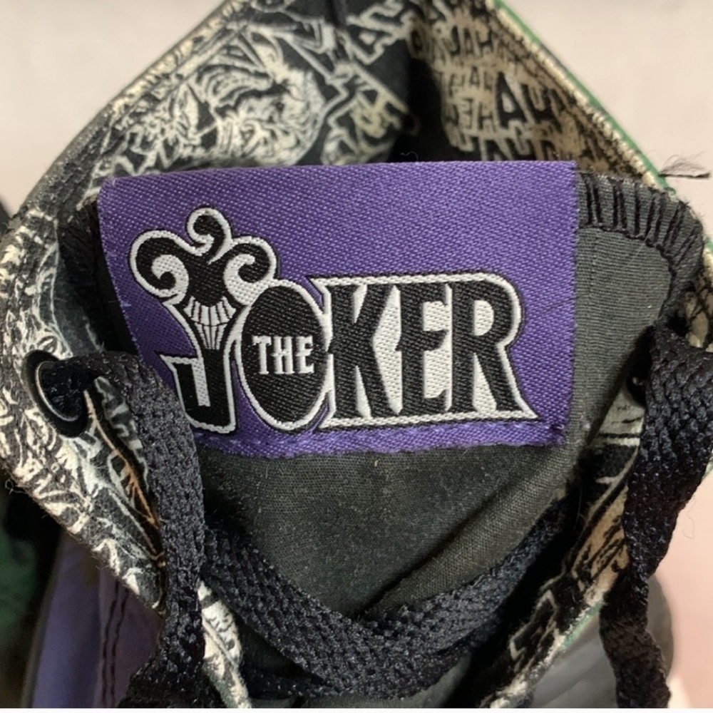 Converse High Top Sneakers Green Black Joker Graphic - Picture 6 of 16